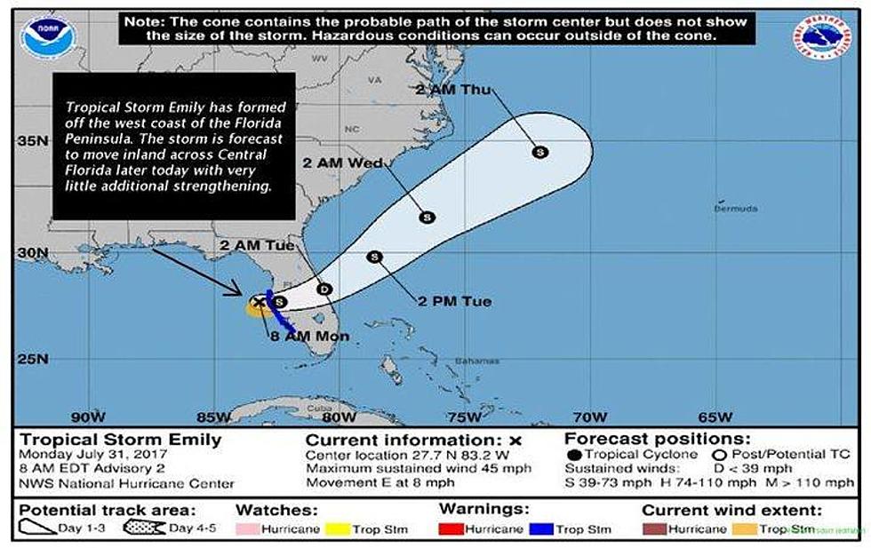 Tropical Storm Emily Churning in the Gulf