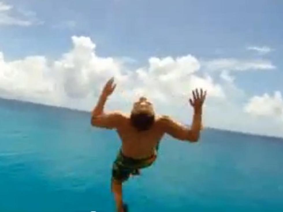 Guy Jumps Off Of Hotel Roof Into Ocean! [Video]