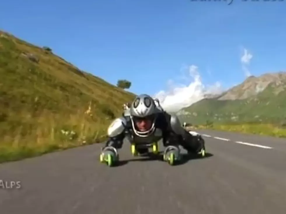Guy Wearing Roller Blade Suit Looks Awesome And Scary [Video]