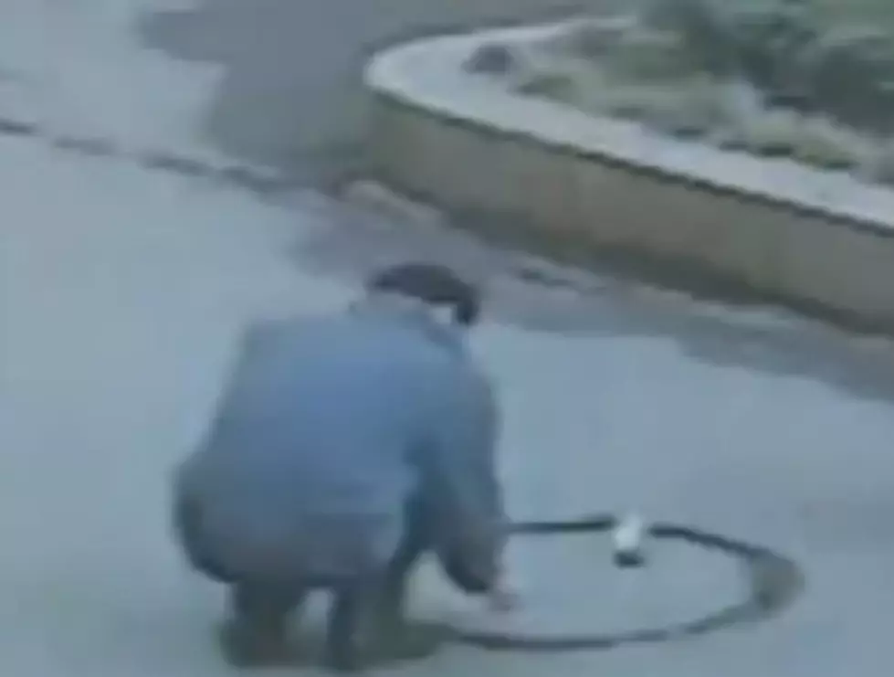 Guy Drops Fire Cracker In Sewer Methane Gas Explodes! [Video]