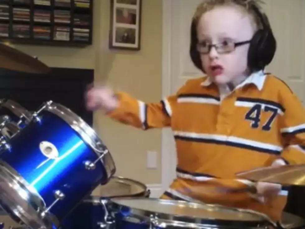 6 Year Old Kid Plays The Drums