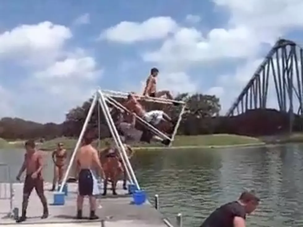 High Dive Off A Swing Set Is Amazing.