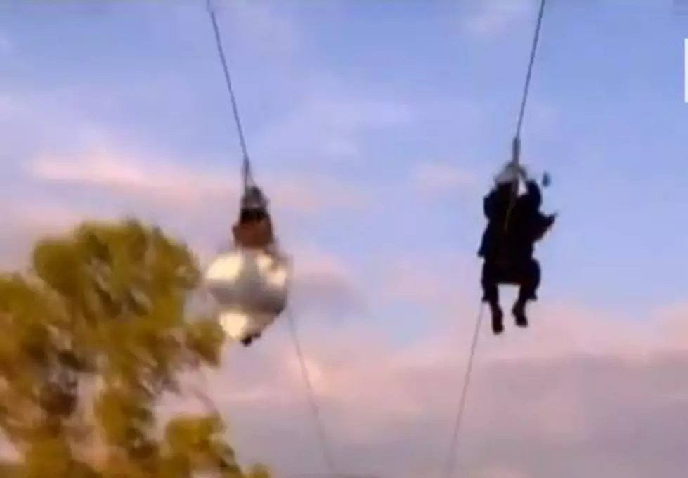 Impressive Zip Line Wedding Entrance [VIDEO]