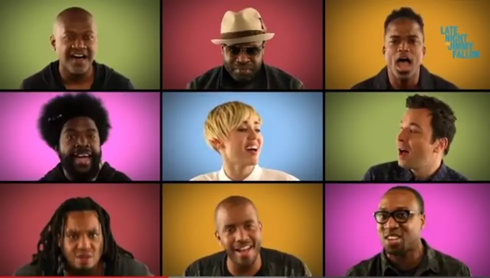 Miley Cyrus Sings A Cappella Version of &#8216;We Can&#8217;t Stop&#8217; with Jimmy Fallon &#038; The Roots