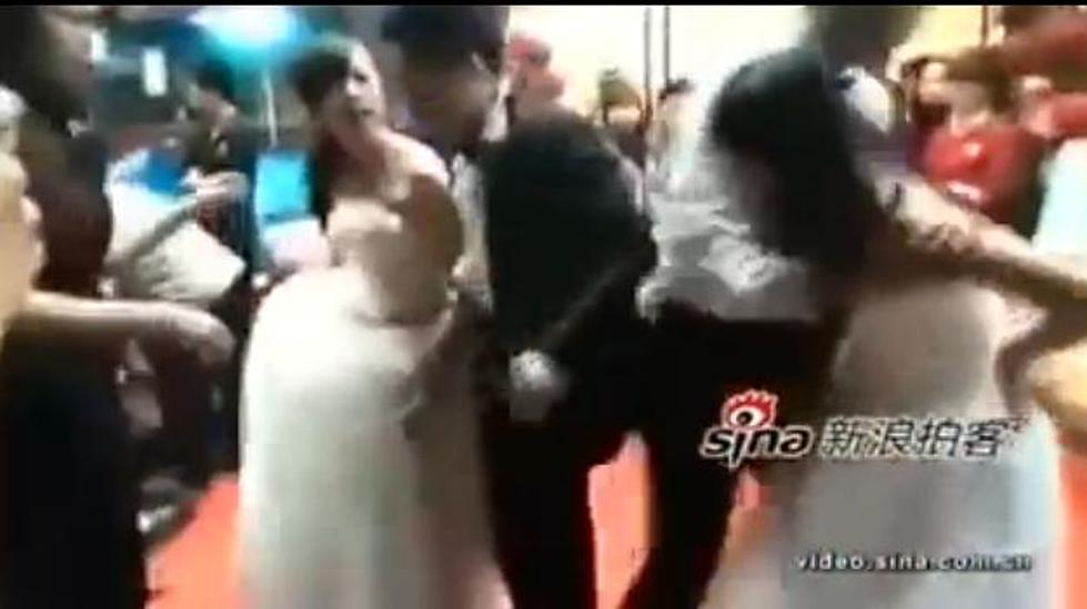 Pregnant Mistress In Wedding Gown Starts Fight At Lover’s Wedding [VIDEO]