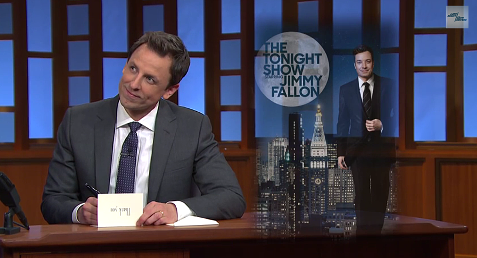 Seth Meyers’ ‘Thank-You’ Note To Jimmy Fallon (VIDEO)