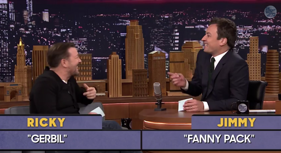 Jimmy Fallon Plays &#8216;Word Sneak&#8217; With Ricky Gervais (VIDEO)