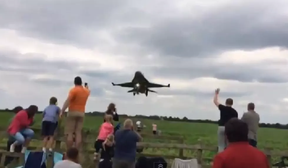 Duck and Cover! Extremely Low Flying F-16 Just Barely Misses Spectators [VIDEO]