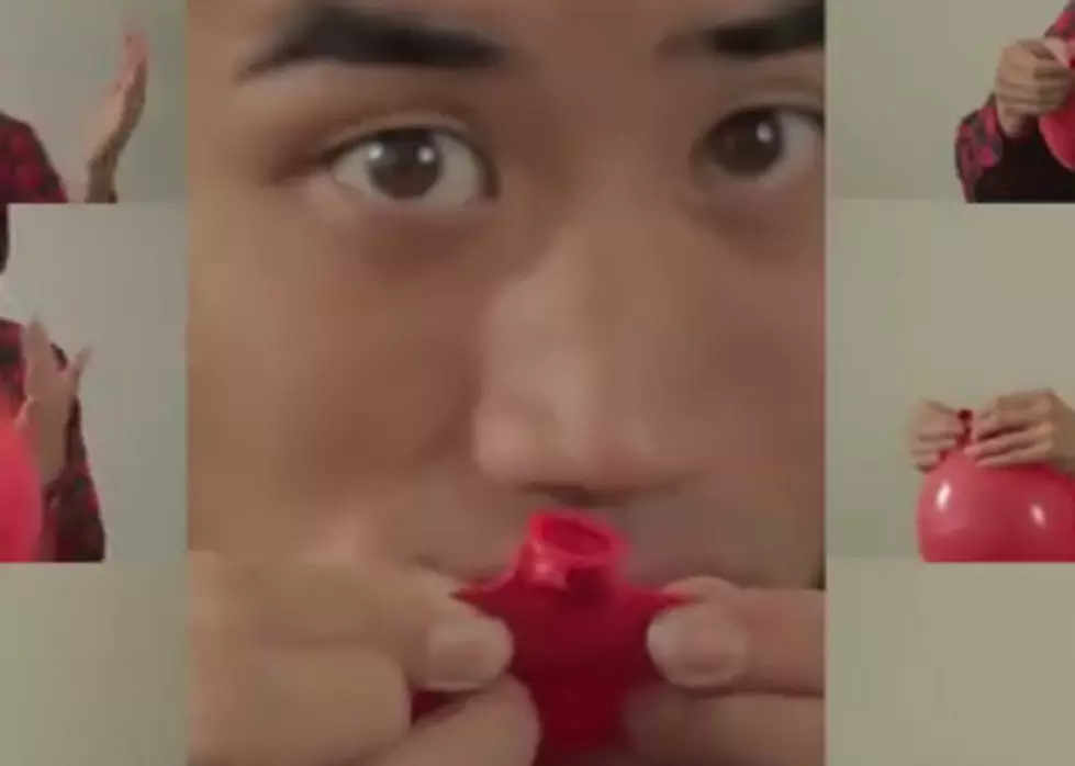 Guy Plays '99 Red Balloons' with Actual Red Balloons