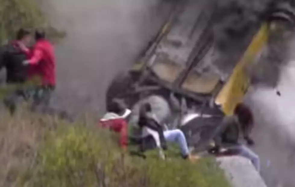 INSANE Video! Ralley Car Crashes and Rolls into a Crowd, Amazingly No One Injured