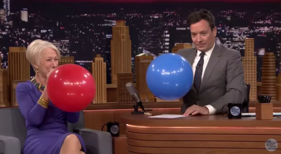 Helen Mirren Inhales Helium During Interview With Jimmy Fallon (VIDEO)