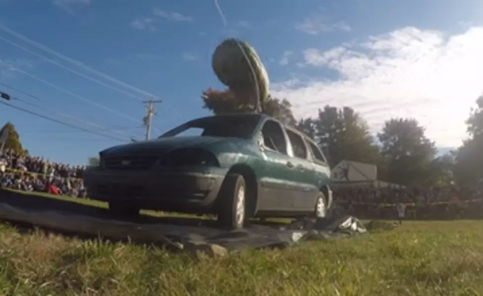Watch this Giant Pumpkin Smash a Minivan [VIDEO]