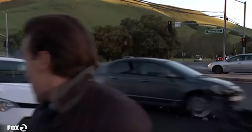 TV Reporter Barely Avoids Accident During Live Broadcast (VIDEO)