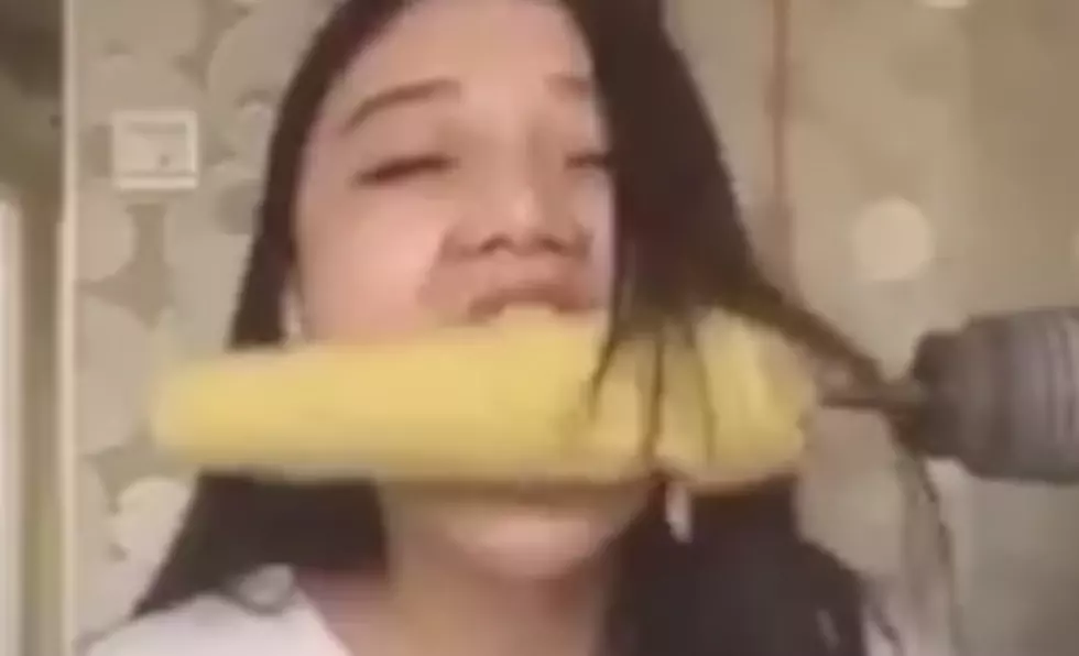 Girl Uses Power Drill To Eat Corn, Rips Her Hair Out [VIDEO]