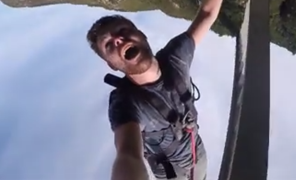 Guy Bungee Jumps, Forgets To Empty Pockets [VIDEO]