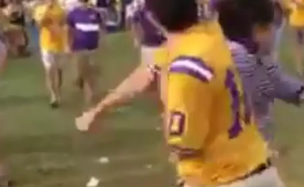LSU Fan Gets Comletely Knocked Out By Other LSU Fan [VIDEO]