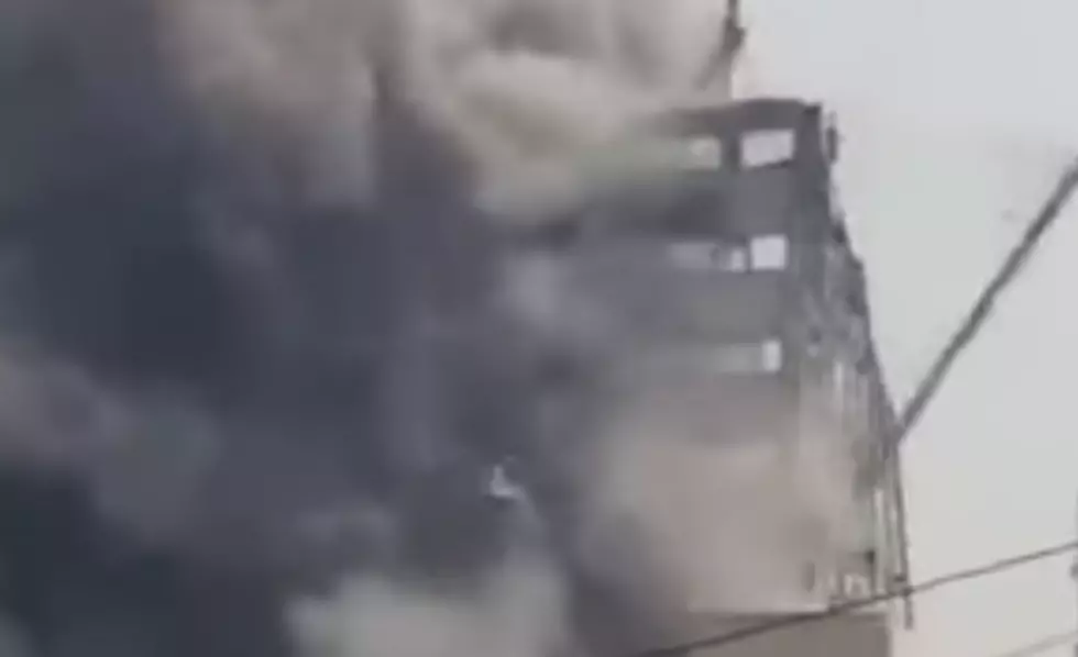 Building In Iran Catches Fire And Collapses [VIDEO]