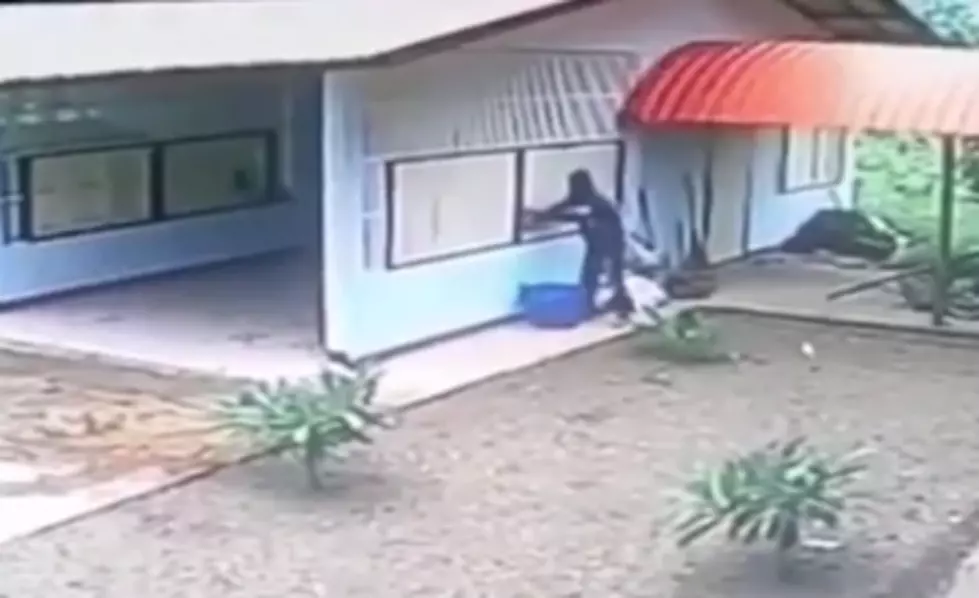 Idiot Criminal Breaks Through Window of a Doorless Garage [VIDEO]