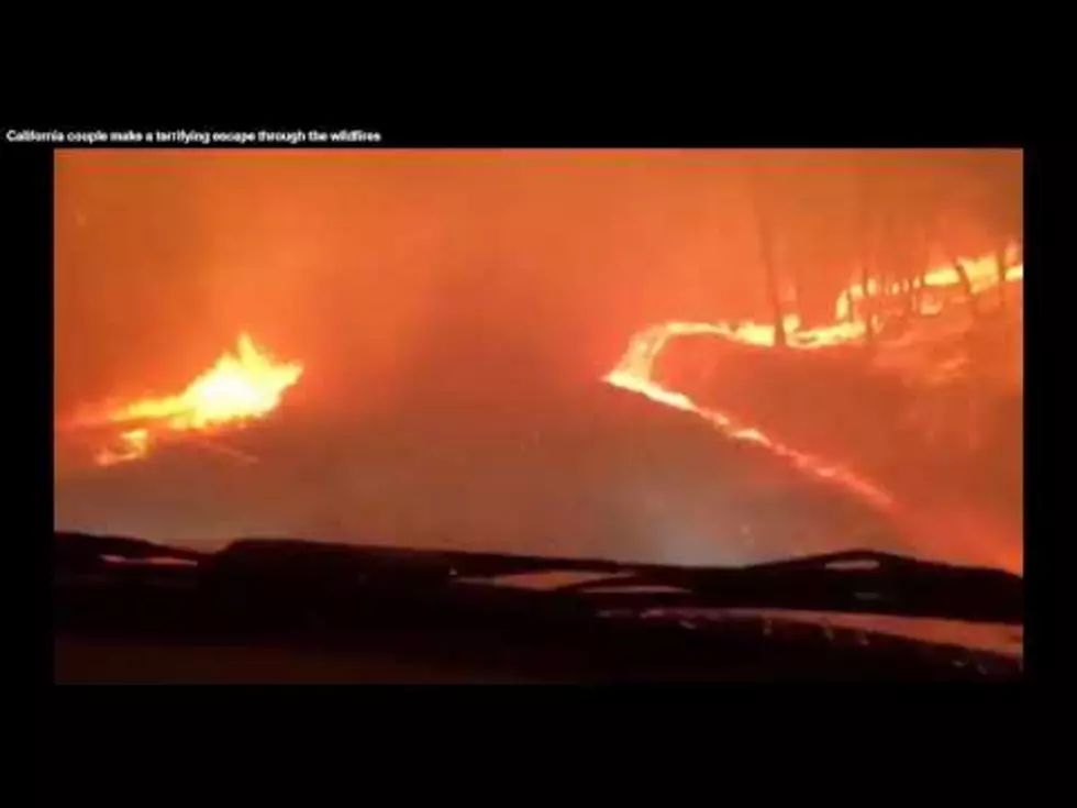 Video Shows Couple Driving Directly Through California Wildfires