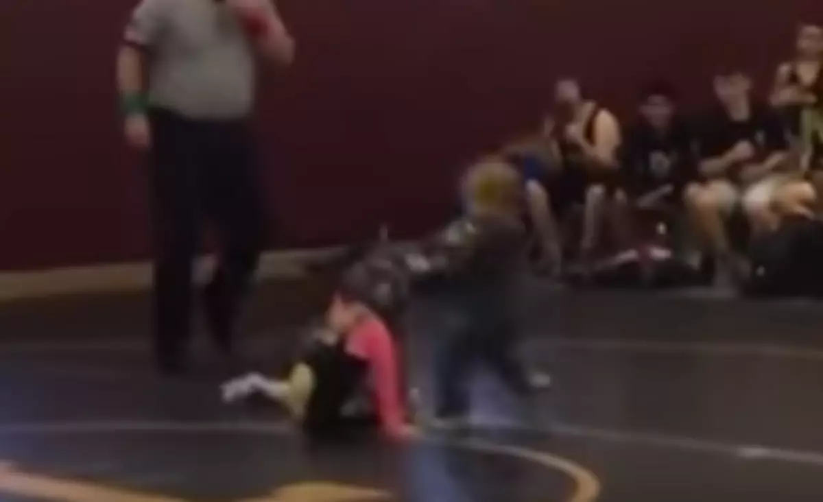 Little Brother Defends Sister During Her Wrestling Match [video]