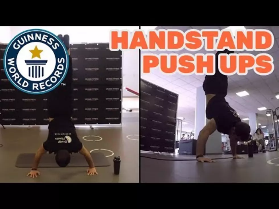 Stud Sets World Record for Most Handstand Pushups [VIDEO]