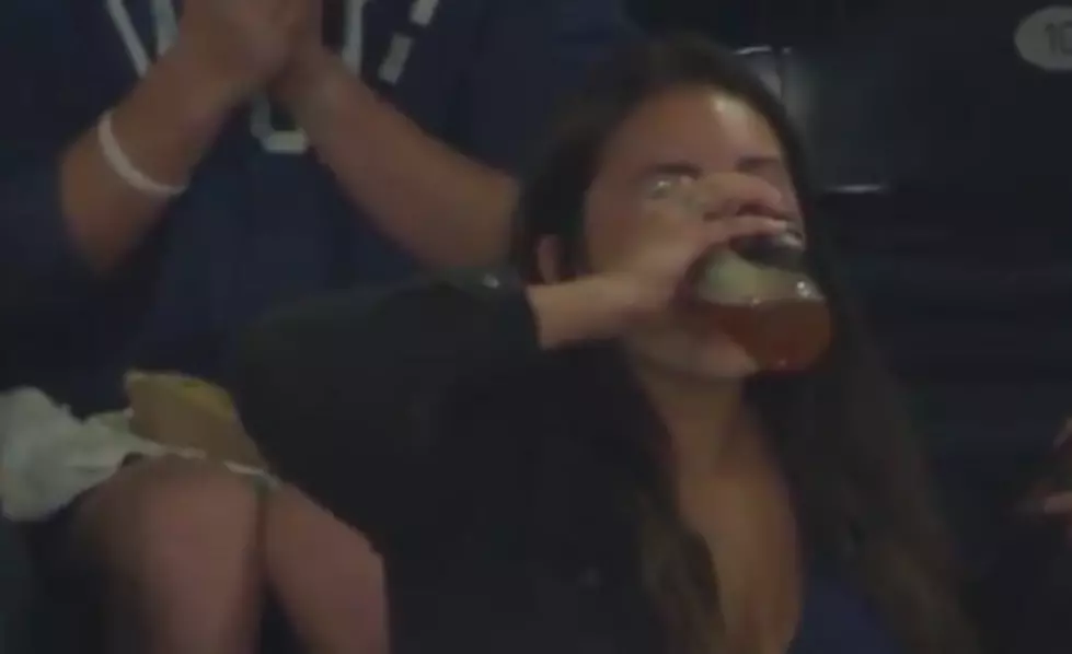Woman Catches Foul Ball With Beer Then Chugs It [VIDEO]