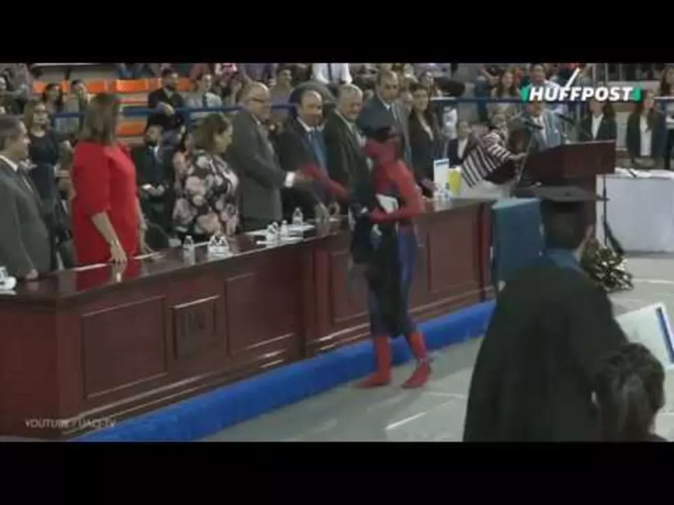 Spiderman (Kinda) Graduates in Mexico [VIDEO]