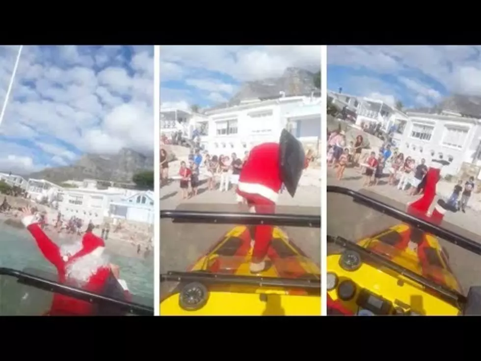 Santa Falls Hilariously Off a Boat, Quickly Recovers [VIDEO]