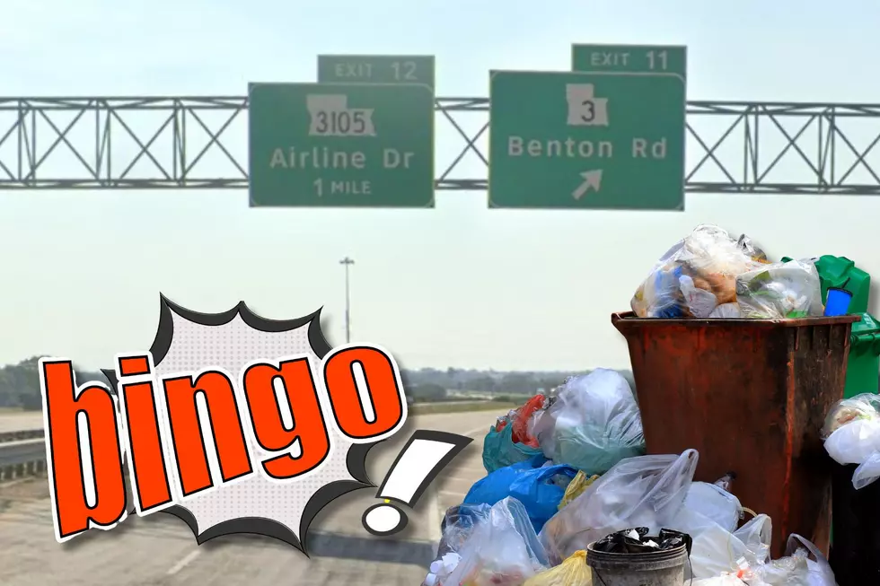 Play Roadside Trash Bingo on I-220 in Shreveport-Bossier City, LA