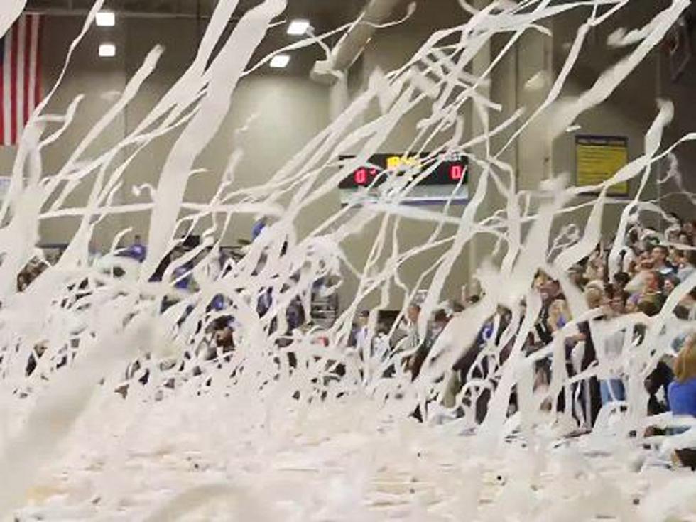 Entire Basketball Court Gets Toilet Papered During College Game [VIDEO]