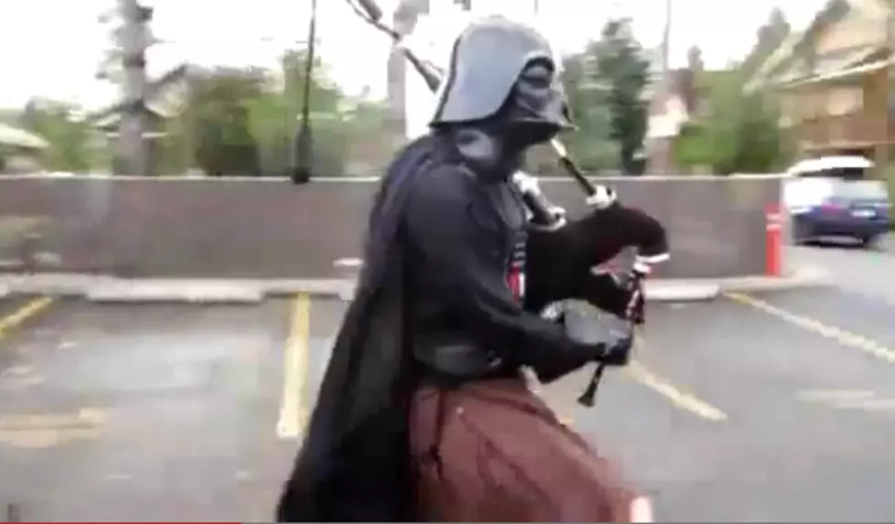 Darth Vader Plays the Bagpipes on a Unicycle