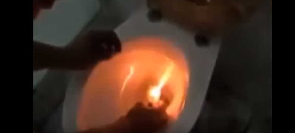 German Guys Try To Unclog Toilet With A Firecracker [VIDEO]