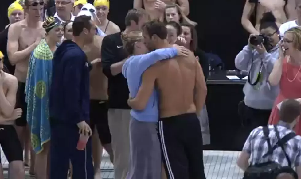 Olympic Swimmer Proposes Marriage During Meet [Video]