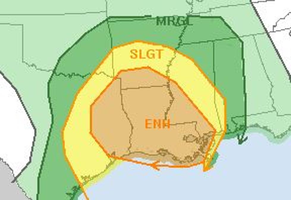 Louisiana Under Enhanced Risk For Severe Weather Today