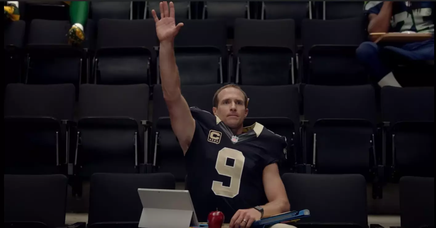 drew brees jersey commercial