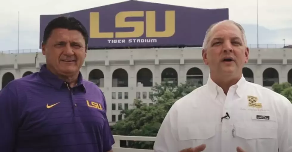 Gov Edwards Optimistic About LSU Football This Fall