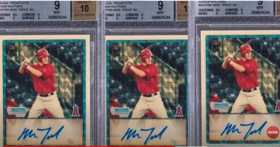 Mike Trout rookie baseball card auctioned for record-tying $900,000