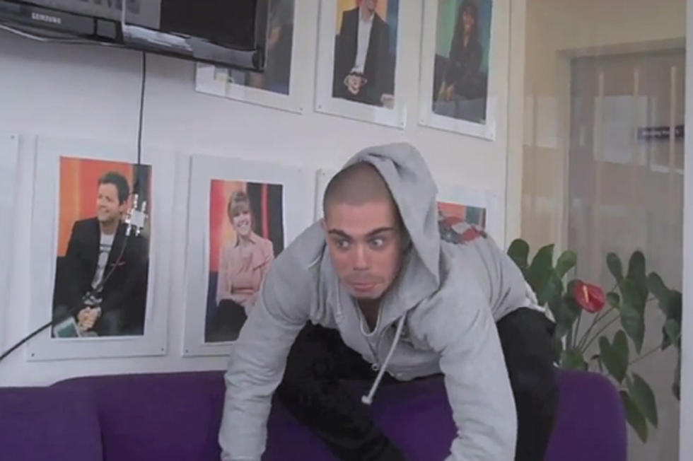 The Wanted’s Max George ‘Apes’ for the Camera