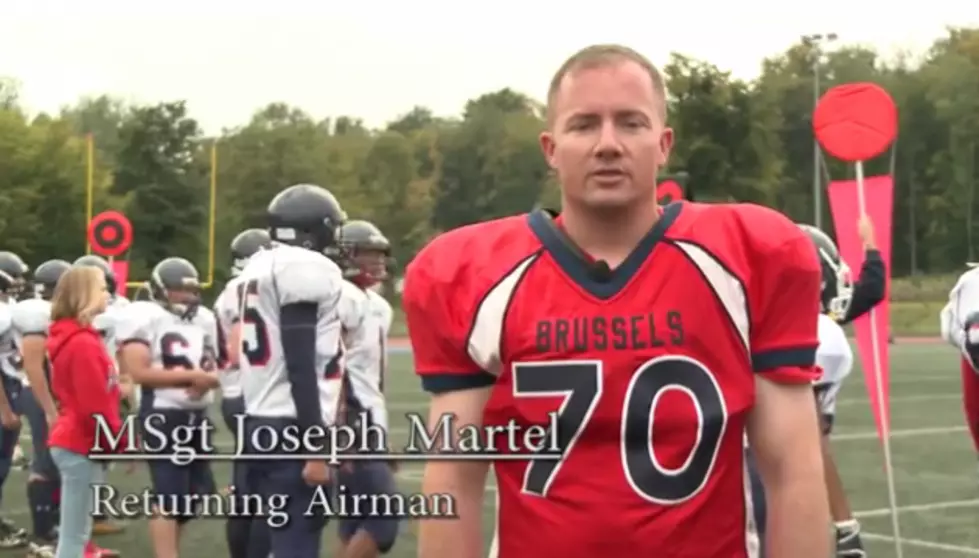 Returning U.S. Airman Surprises Son With Early Return Home During His Football Game [VIDEO]