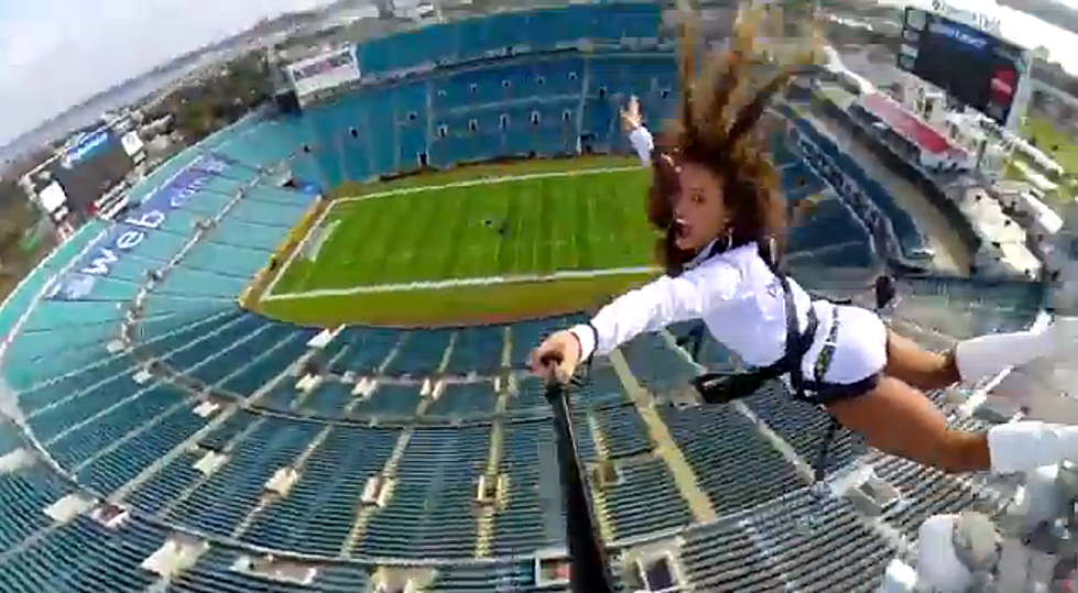 NFL Cheerleaders Jump Off Stadiums’ Lighting Tower [VIDEO]