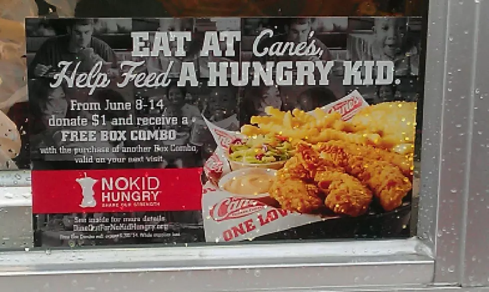 Give & Get When You Dine Out For No Hungry Kid At Raising Cane’s