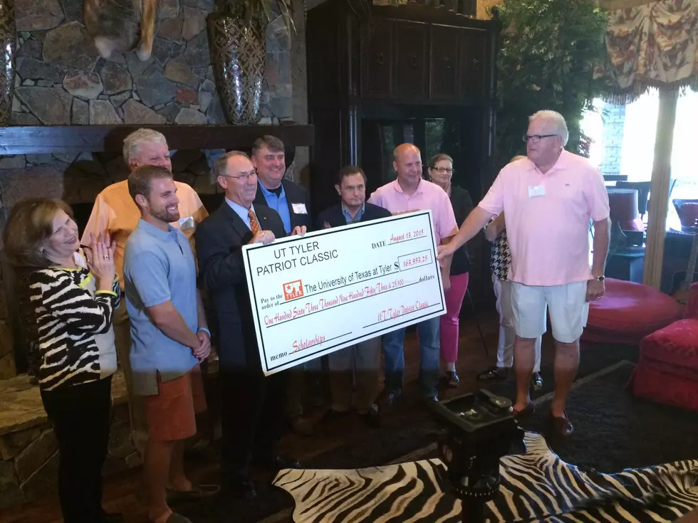 UT Tyler Patriots + Patriot Classic Present Check to UT Tyler