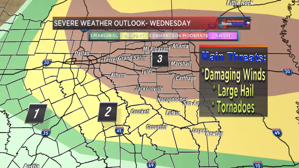 Severe Weather A Possiblility Wednesday Afternoon