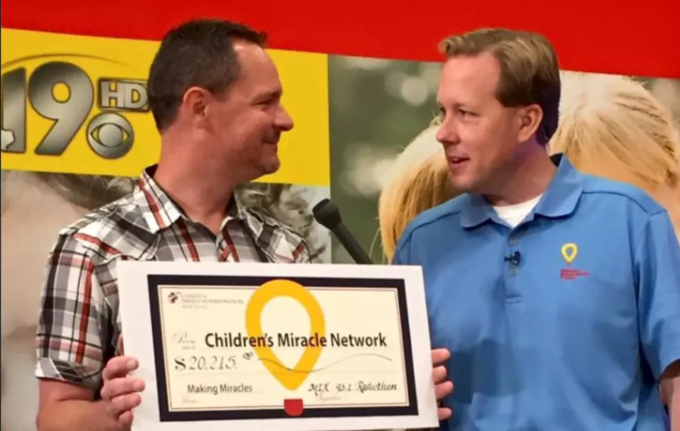 Lucky Larry Presents Mix 93-1’s Check To Children’s Miracle Network [VIDEO]