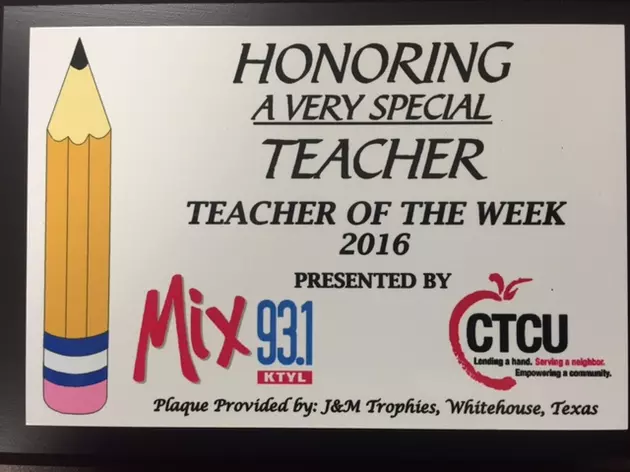 Mix 93-1 CTCU Teacher Of The Week September 19th