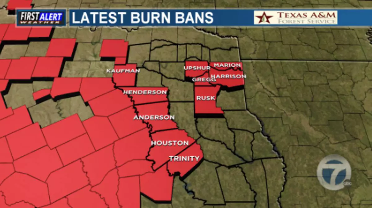 The East Texas Burn Ban List Continues To Grow