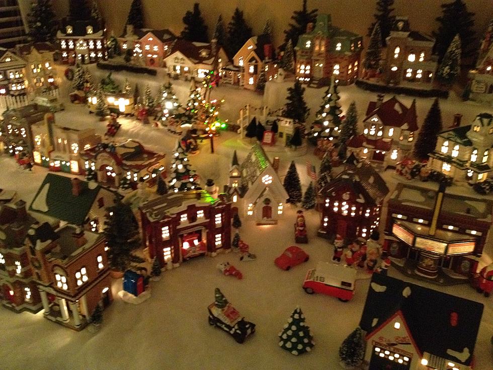 Love the cliffs and the height of this village display  Christmas  villages, Christmas town, Christmas tree village