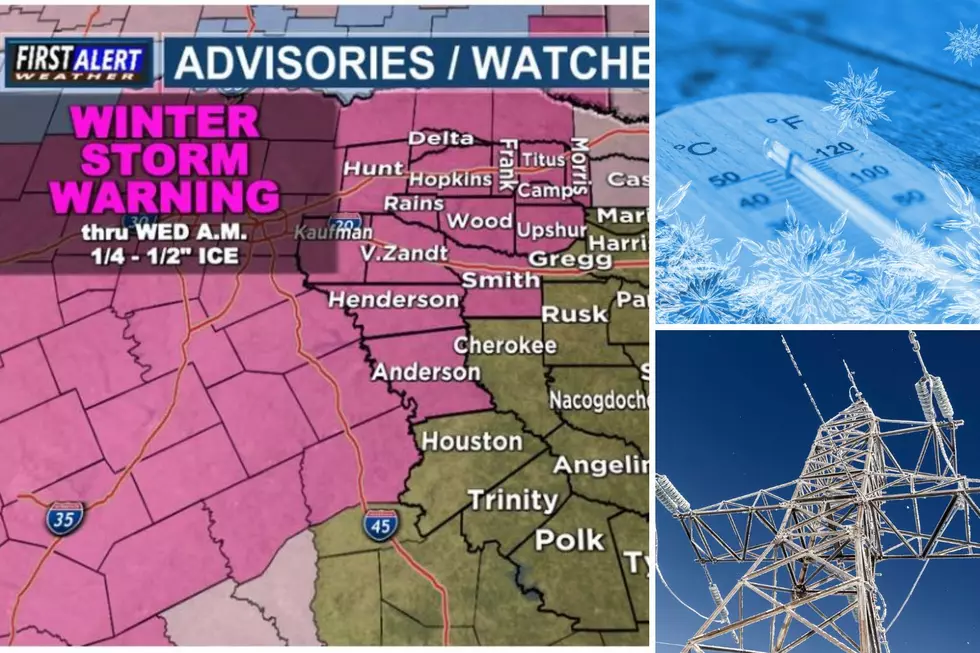 Portions Of East Texas Are Under A Winter Storm Warning Thru Wednesday