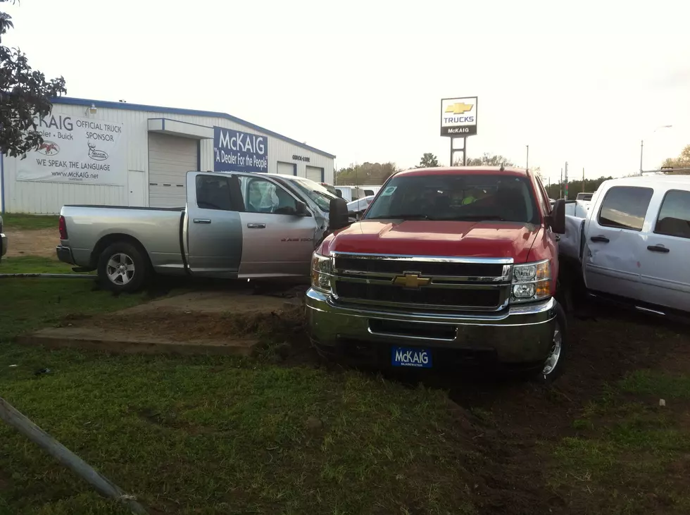 East Texas Car Dealership Damaged by Fleeing Pickup