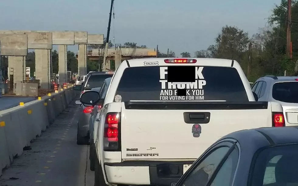 Anti-Trump Window Sticker Causing Uproar in Fort Bend County, Texas